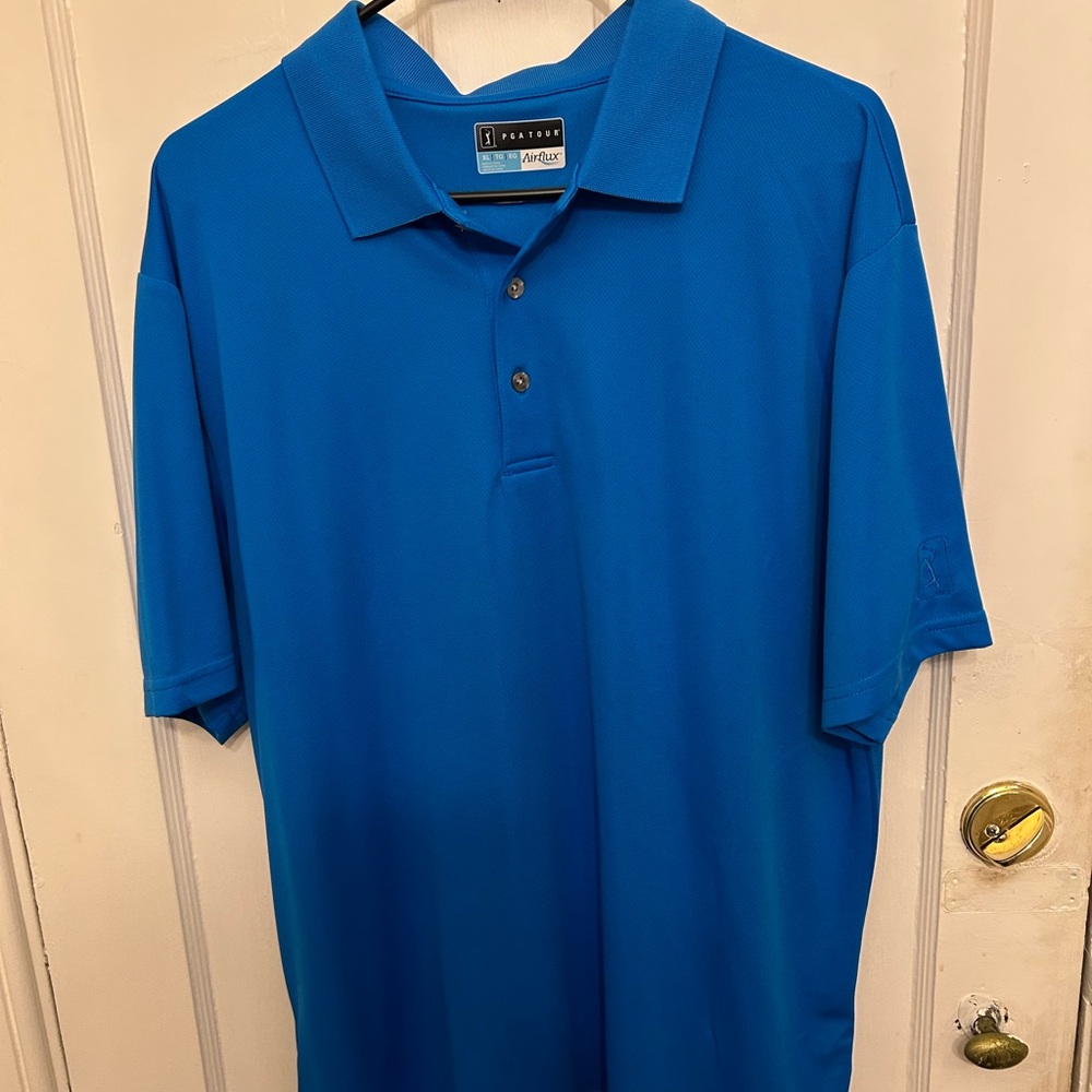 PGA Tour Men's Vibrant Blue Polo Shirt